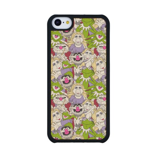 The Muppets | Oversized Pattern Carved Wood iPhone Case (Back)