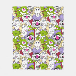 The Muppets   Oversized Pattern Fleece Blanket