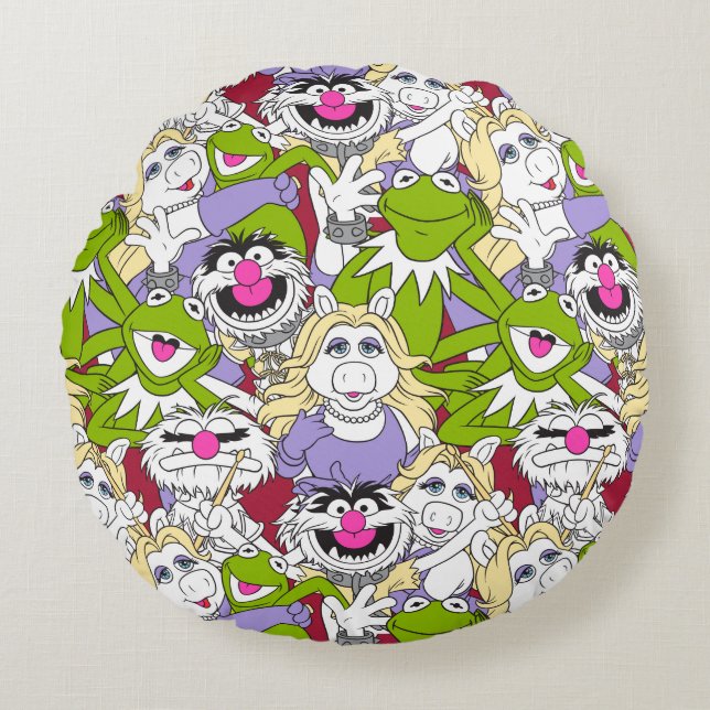 The Muppets | Oversized Pattern Round Pillow (Front)