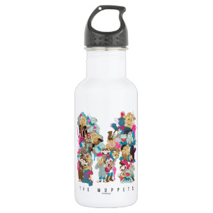 The Muppets   The Muppets Monogram 2 Stainless Steel Water Bottle