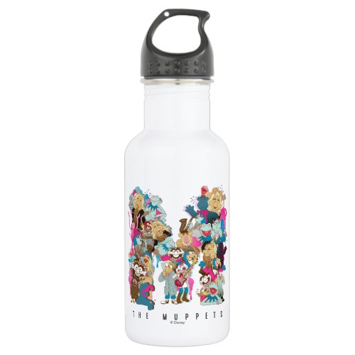 The Muppets  The Muppets Monogram 2 Stainless Steel Water Bottle