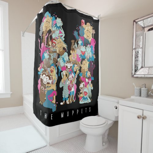 The Muppets  The Muppets Monogram Shower Curtain