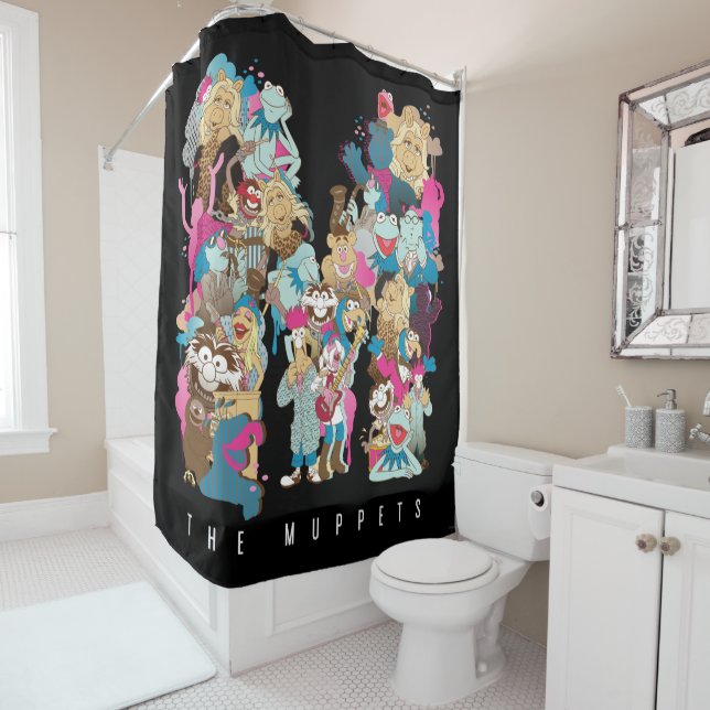 The Muppets | The Muppets Monogram Shower Curtain (In Situ)
