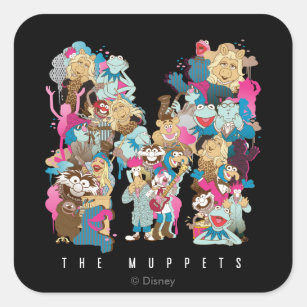 The Muppets   The Muppets Monogram Square Sticker