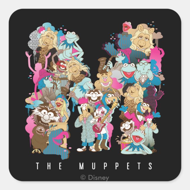 The Muppets | The Muppets Monogram Square Sticker (Front)