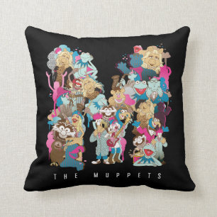 The Muppets   The Muppets Monogram Throw Pillow
