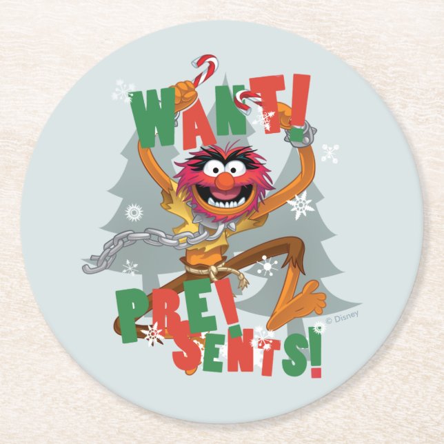 The Muppets | Want Presents Round Paper Coaster (Front)