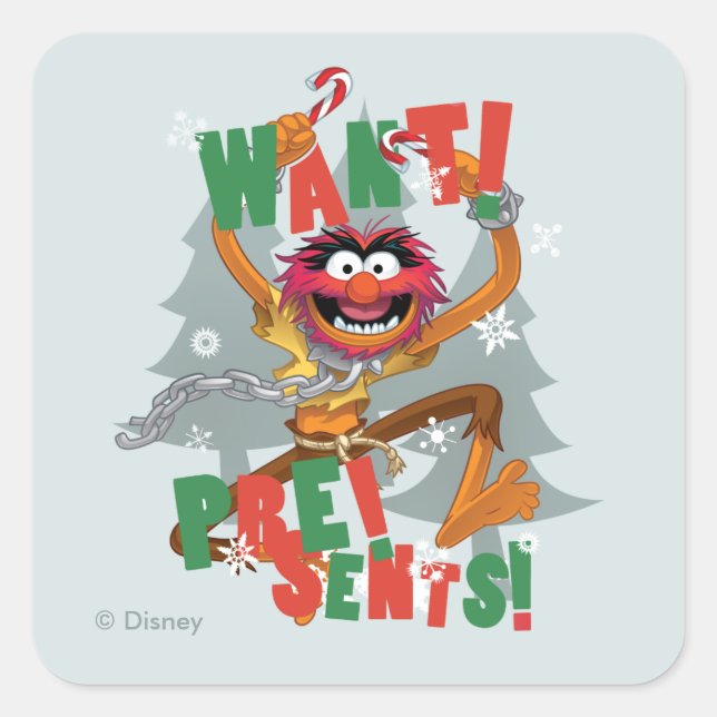 The Muppets | Want Presents Square Sticker (Front)