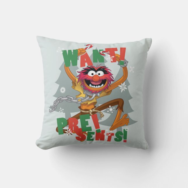 The Muppets | Want Presents Throw Pillow (Front)