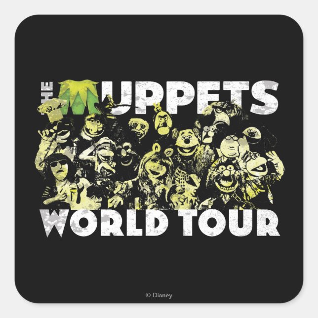 The Muppets World Tour Square Sticker (Front)