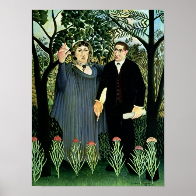 The Muse Inspiring the Poet, 1908-09 Poster (Front)