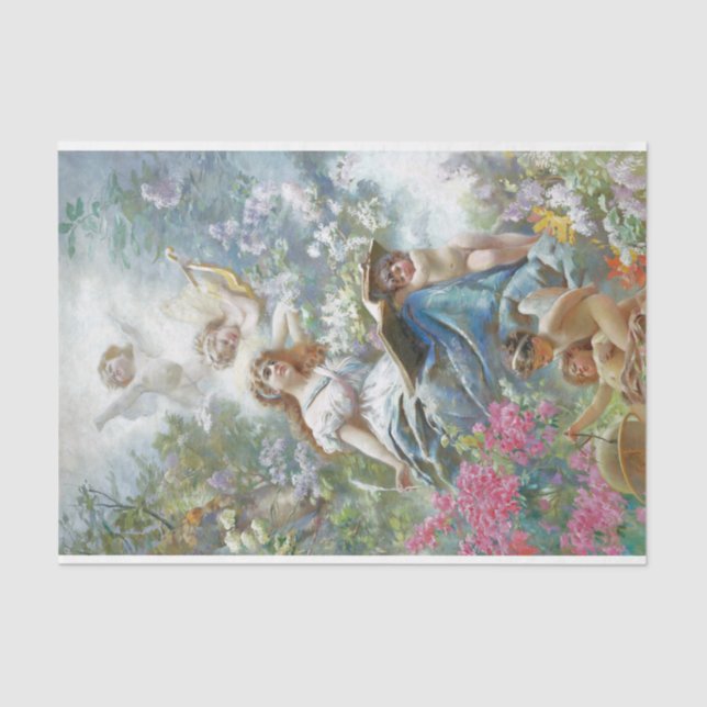 The Muse of Poesie (by Konstantin Makovsky) Tissue Paper (Front)