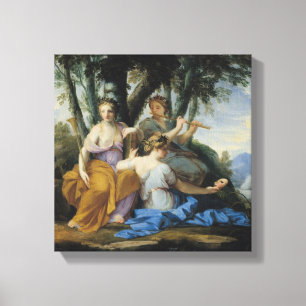 The Muses, Clio, Euterpe and Thalia, c.1652-55 Canvas Print