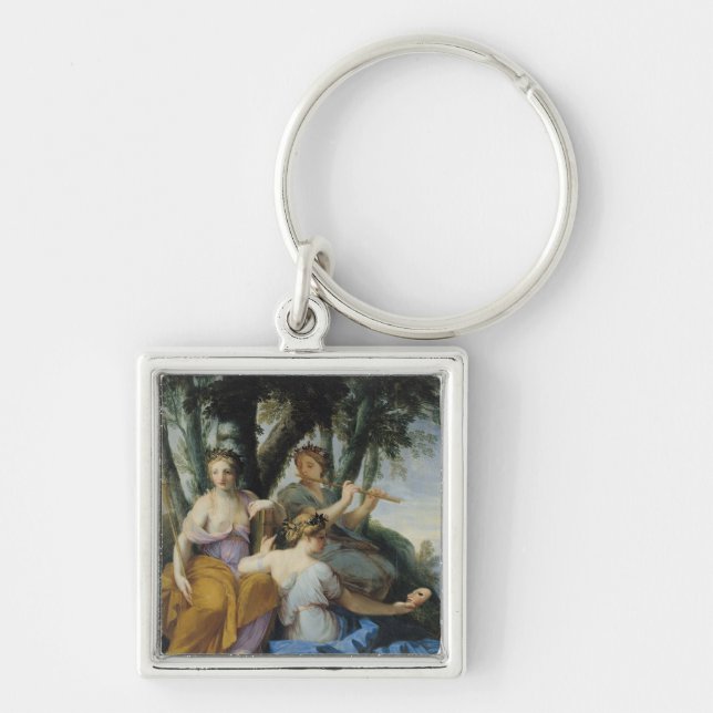 The Muses, Clio, Euterpe and Thalia, c.1652-55 Keychain (Front)