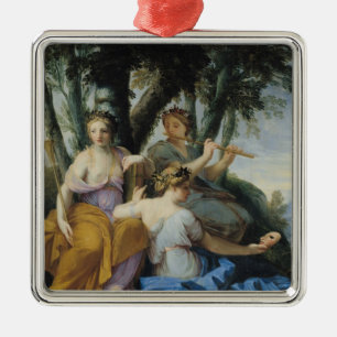 The Muses, Clio, Euterpe and Thalia, c.1652-55 Metal Ornament