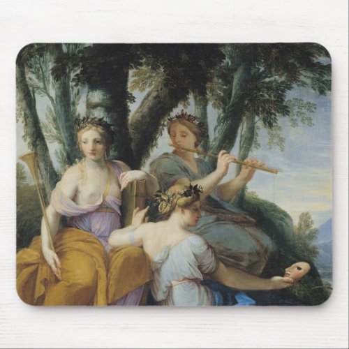 The Muses Clio Euterpe and Thalia c1652_55 Mouse Pad