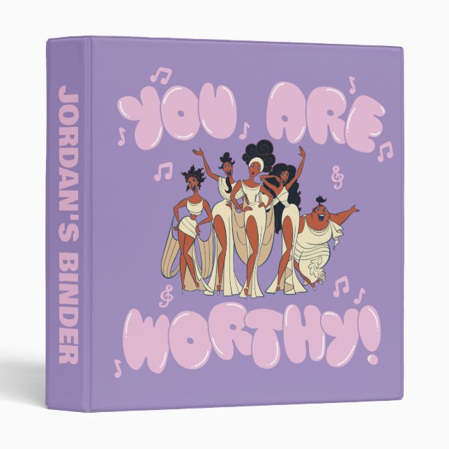 The Muses - You Are Worthy 3 Ring Binder (Front/Spine)