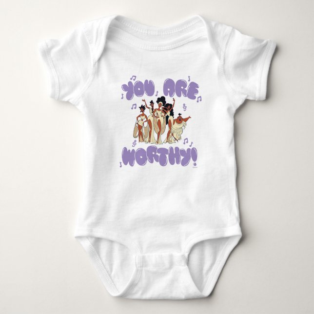 The Muses - You Are Worthy Baby Bodysuit (Front)