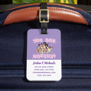 The Muses - You Are Worthy Square Sticker Luggage Tag