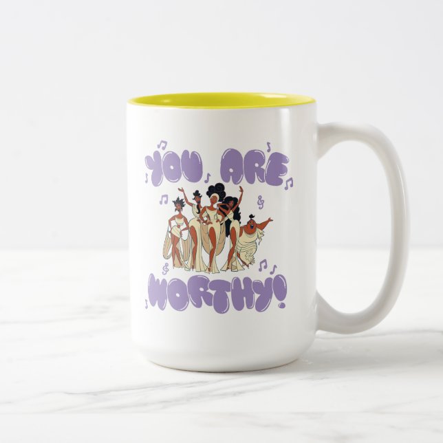The Muses - You Are Worthy Two-Tone Coffee Mug (Right)