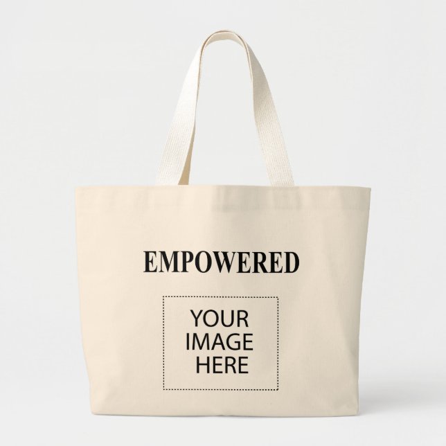 The MUSEUM Artist Series EMPOWERED MOMs Are Happy Large Tote Bag (Front)