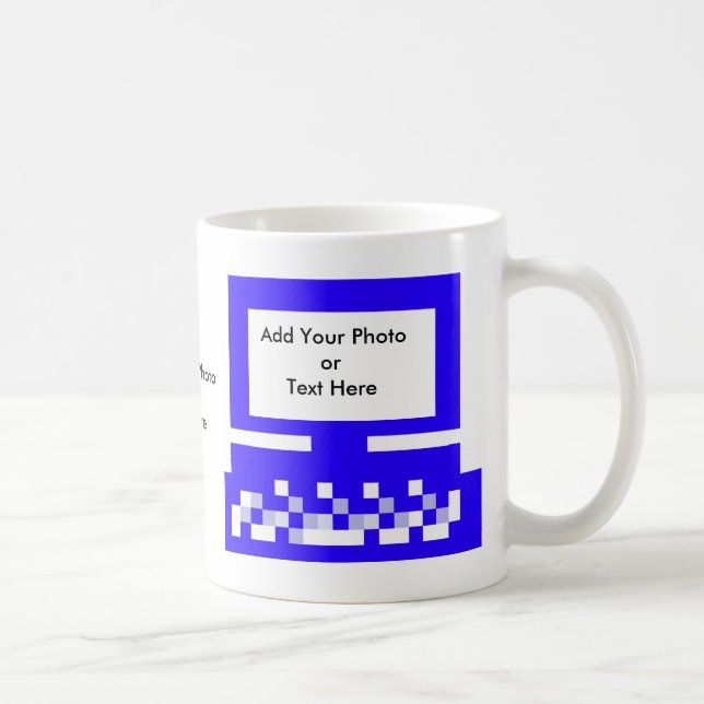 The MUSEUM Artist Series Images Computer Blue Coffee Mug (Right)