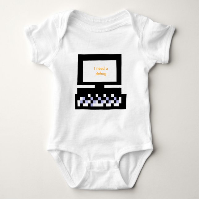 The MUSEUM Artist Series Images Computer Defrag Baby Bodysuit (Front)