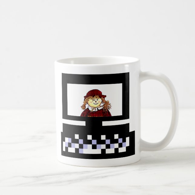 The MUSEUM Artist Series Images Computer StrawGirl Coffee Mug (Right)