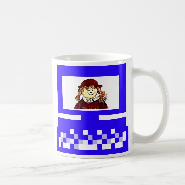 The MUSEUM Artist Series Images Computer StrawGirl Coffee Mug (Right)