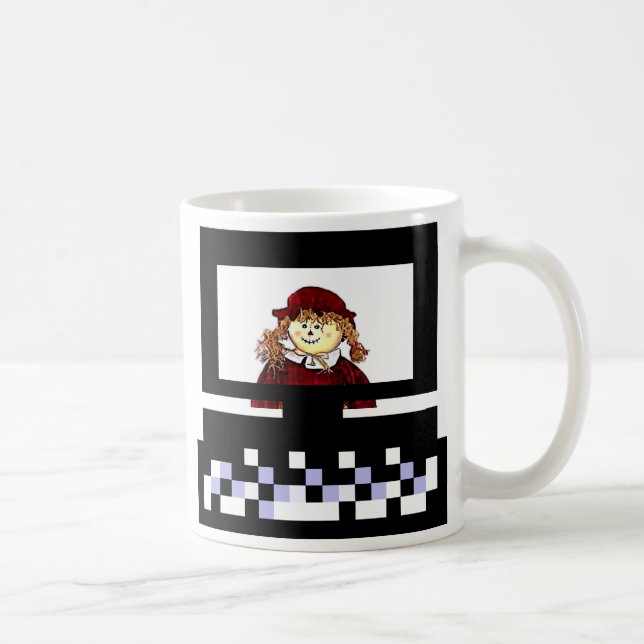 The MUSEUM Artist Series Images Computer StrawGirl Coffee Mug (Right)