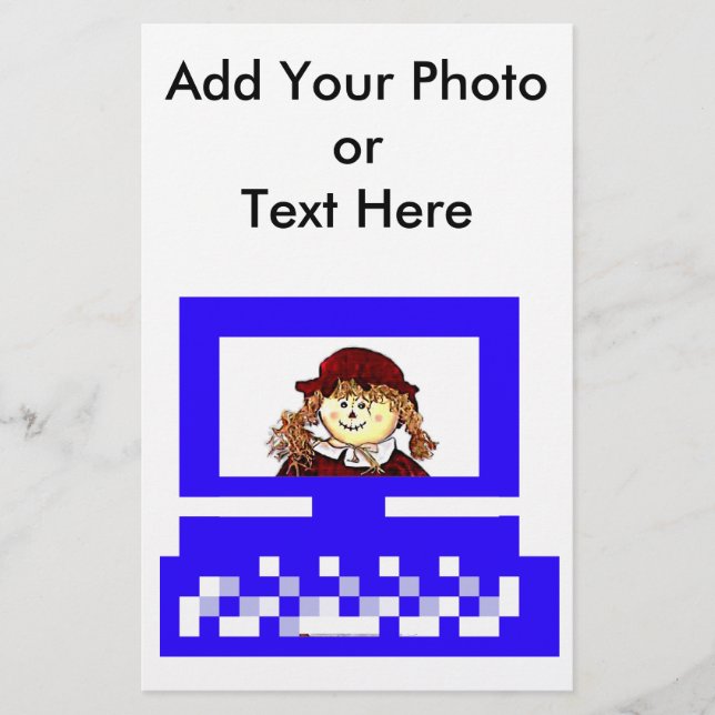 The MUSEUM Artist Series Images Computer StrawGirl Stationery (Front)