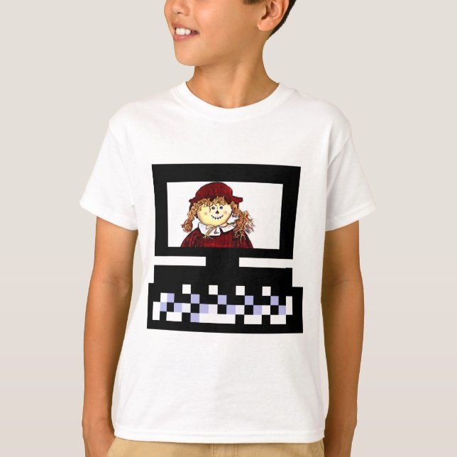 The MUSEUM Artist Series Images Computer StrawGirl T-Shirt (Front)