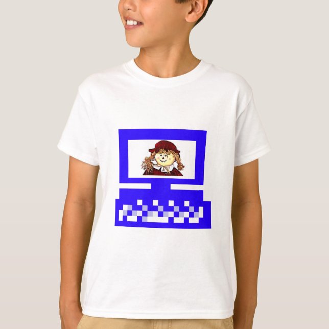 The MUSEUM Artist Series Images Computer StrawGirl T-Shirt (Front)