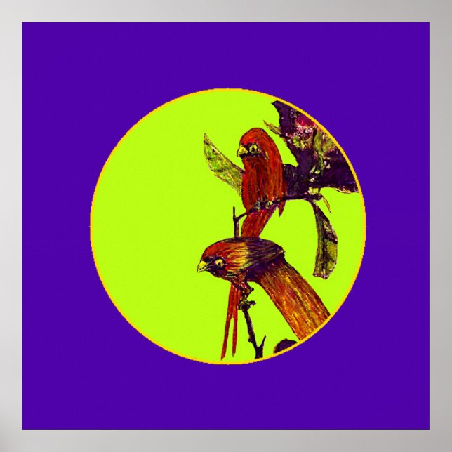 The MUSEUM Artist Series Purple-Yellow SqCircl Poster (Front)