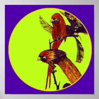 The MUSEUM Artist Series Purple-Yellow SqCircl Poster