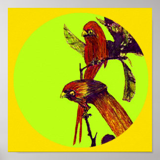 The MUSEUM Artist Series YellowPantone1485cSqCircl Poster