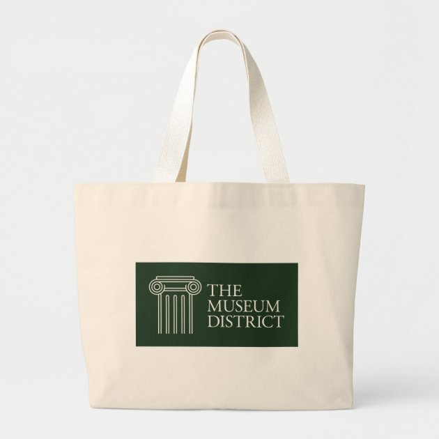 The Museum District logo Large Tote Bag | Zazzle