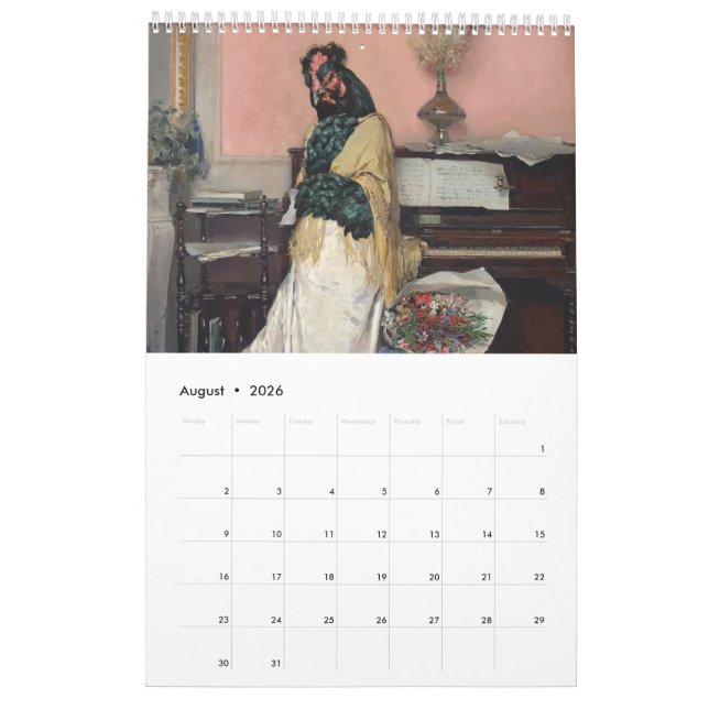 The Museum of Fine Art Chickens 2024 Calendar (Aug 2026)