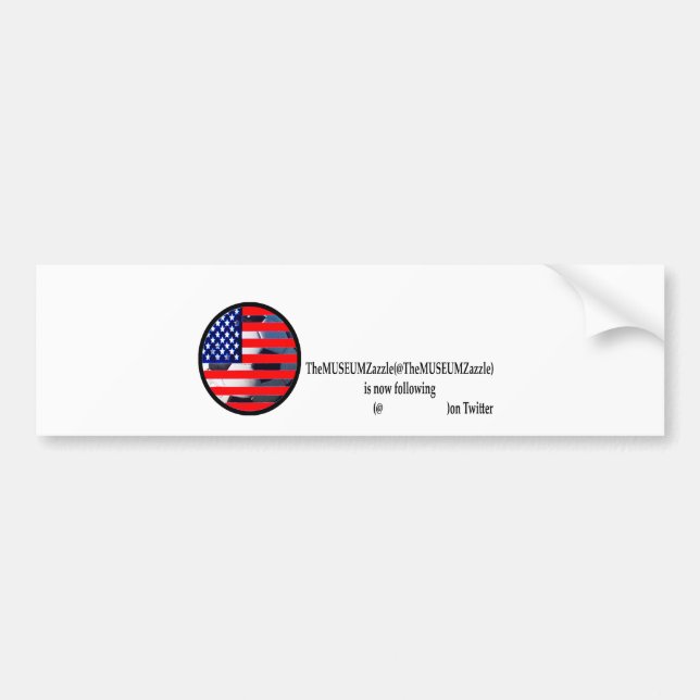 The MUSEUM Zazzle 2 on Tweeter The MUSEUM Zazzle G Bumper Sticker (Front)