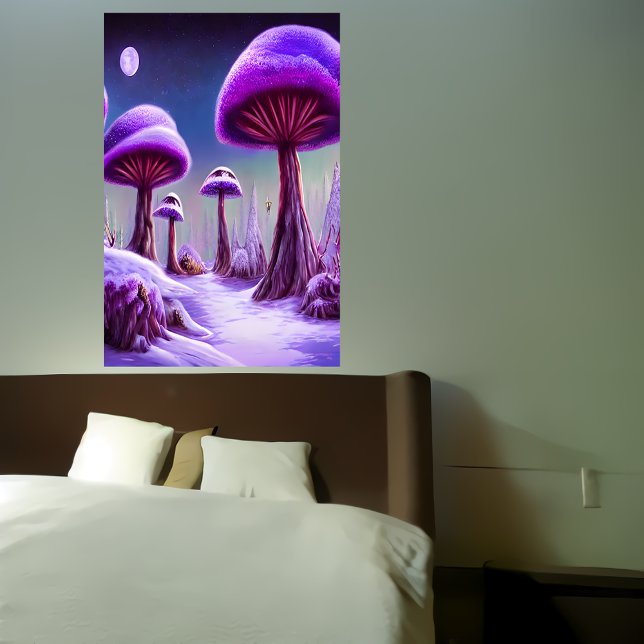 The mushroom forest in the winter | AI Art Poster (Creator Uploaded)
