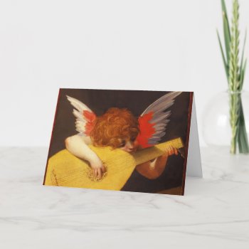 The Music Angel Vintage Christmas Holiday Card by encore_arts at Zazzle