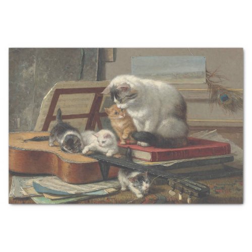 The Music Lesson by Henriette Ronner_Knip Tissue Paper