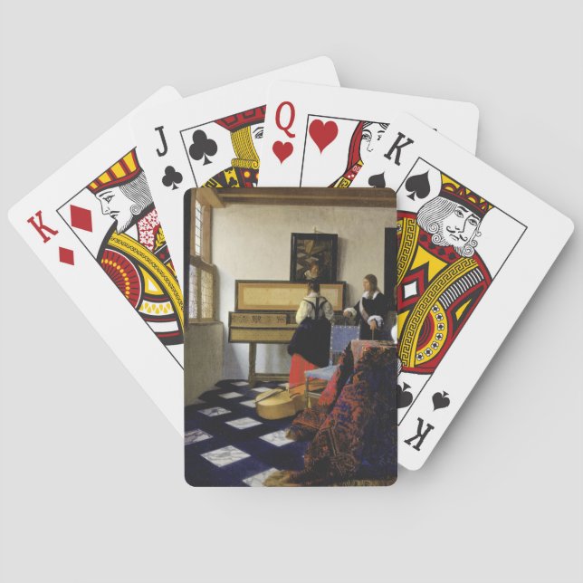 The Music Lesson by Johannes Vermeer Poker Cards (Back)