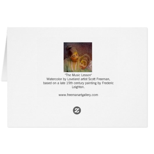 "The Music Lesson" - fine art watercolor (Back Horizontal)