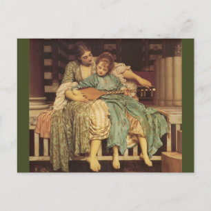 The Music Lesson Pre-Raphaelite Art Postcard