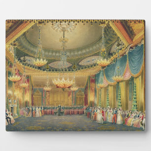 The Music Room, from 'Views of the Royal Pavilion, Plaque