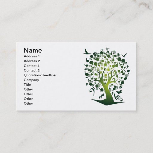 Customizable The_Music_Tree Business Card Templates