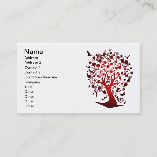Customizable The_Music_Tree Business Card Templates