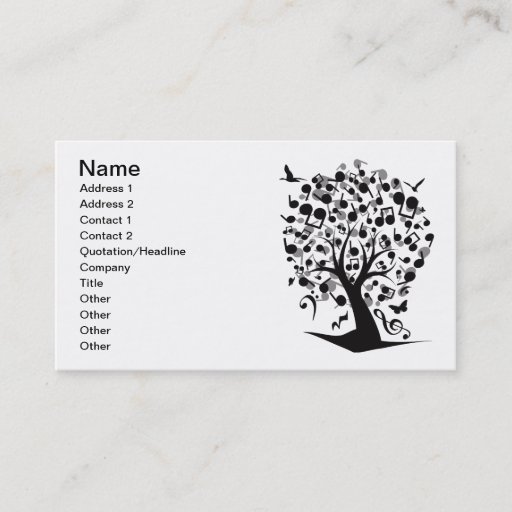 Customizable The_Music_Tree Business Card Templates
