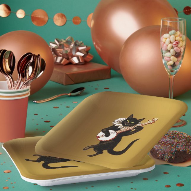 The Musical Cat, Paper Plates (Multi)